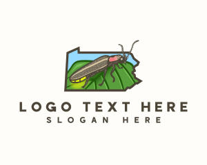 Geographic - Pennsylvania Firefly Insect logo design