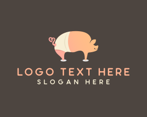 Guinea Pig - Pig Animal Farm logo design