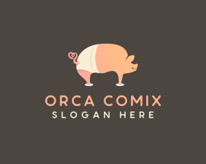 Veterinarian - Pig Animal Farm logo design