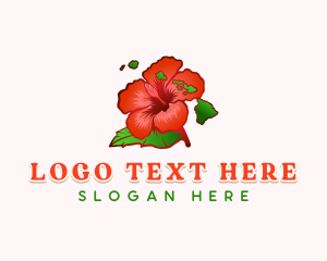 Hawaii - Hibiscus Flower Hawaii logo design