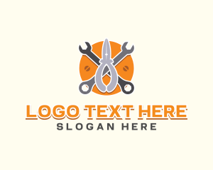 Contractor - Pliers Tool Wrench logo design