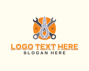 Fix - Pliers Tool Wrench logo design