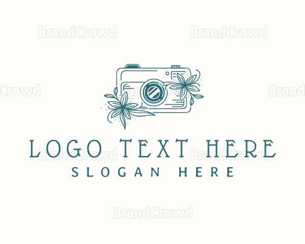 Camera Photography Flower Logo