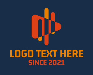 Technology - Audio App Button logo design