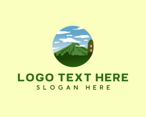 Rice Terraces - Mayon Volcano Philippines logo design