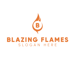 Heat Flaming Torch  logo design