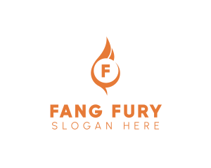 Heat Flaming Torch  logo design