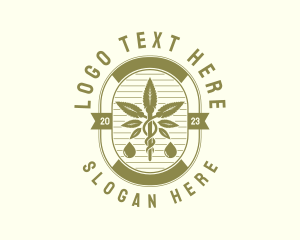 Weed Shop - Marijuana Cannabis Plant logo design