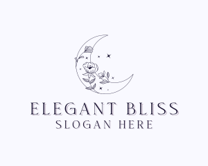 Jeweller - Moon Floral Decoration logo design