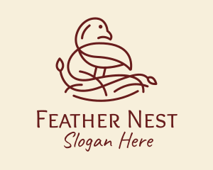 Forest Bird Nest  logo design