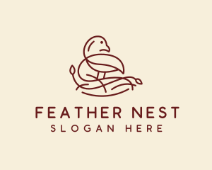 Forest Bird Nest  logo design