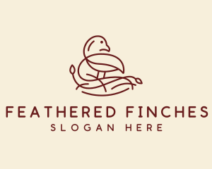 Forest Bird Nest  logo design