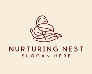 Forest Bird Nest  logo design