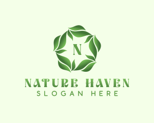 Natural Herbal Leaves logo design