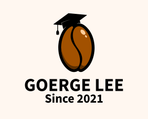 Caffeine - Coffee Bean Graduate logo design