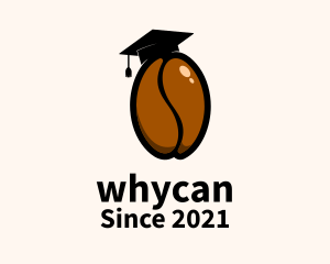 Caffeine - Coffee Bean Graduate logo design
