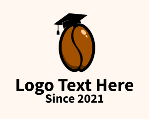 Hot Coffee - Coffee Bean Graduate logo design