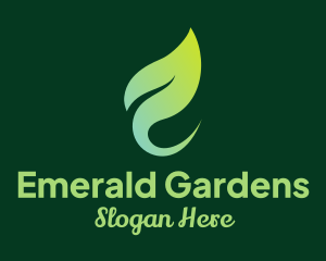 Abstract Garden Leaf logo design