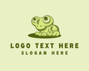 Smirk - Cute Young Frog logo design