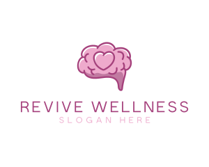 Recovery - Mental Wellness Brain logo design