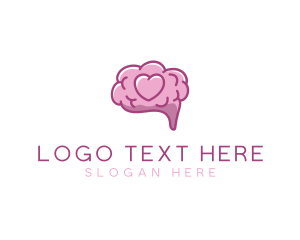 Heart - Mental Wellness Brain logo design