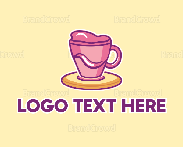 Sweet Coffee Cup Drink Logo