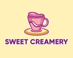 Sweet Coffee Cup Drink logo design