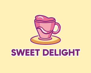 Sweet Coffee Cup Drink logo design