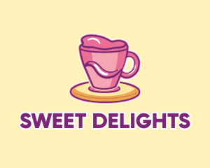 Sweet Coffee Cup Drink logo design