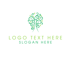 Curly - Tree Plant Spa logo design
