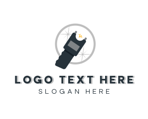 Police Taser Stun logo design