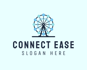 Ferris Wheel Amusement Park logo design