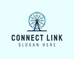 Link - Ferris Wheel Amusement Park logo design