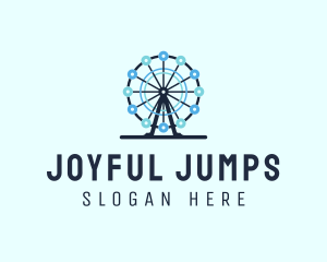 Ferris Wheel Amusement Park logo design