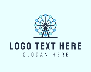 Web Hosting - Ferris Wheel logo design