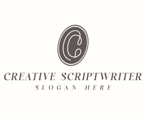 Creative Cursive Letter C logo design