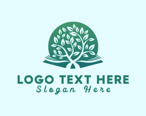 Tree - Book Eco Learning logo design