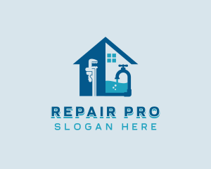 Water Plumbing Repair logo design