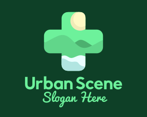 Scene - Nature Scene Cross logo design