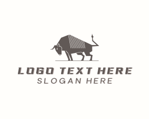 Vegan Meat - Wildlife Strong Bull logo design