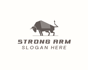 Wildlife Strong Bull  logo design