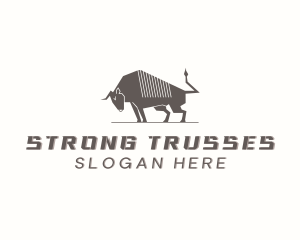 Wildlife Strong Bull  logo design