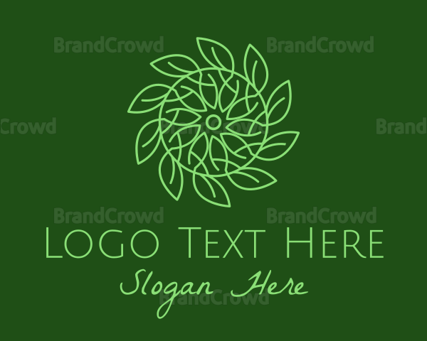 Green Vegetation Leaves Logo