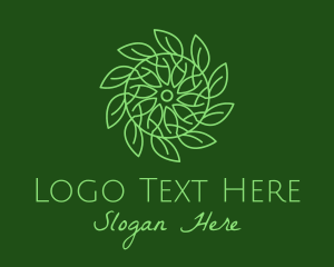 Green Vegetation Leaves logo design