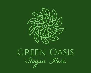Green Vegetation Leaves logo design