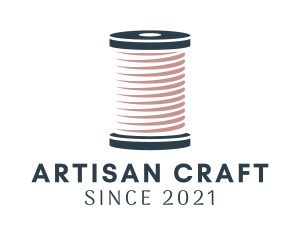 Knitting Thread Spool logo design