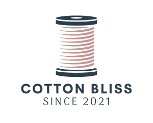 Cotton - Knitting Thread Spool logo design