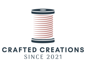 Knitting Thread Spool logo design