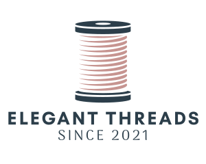 Knitting Thread Spool logo design