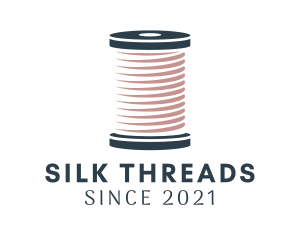 Knitting Thread Spool logo design